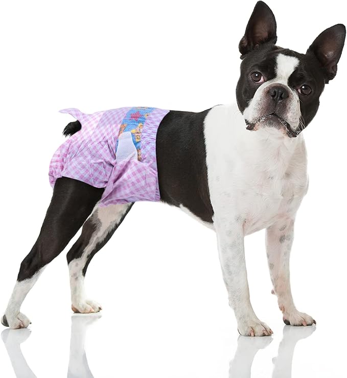 Disposable Female Dog Diapers, Puppy Diapers with Adjustable Elastic Waistline for Female Dog or Cat in Heat, Incontinence, Diaper with Wetness Indicator, M-20 Count