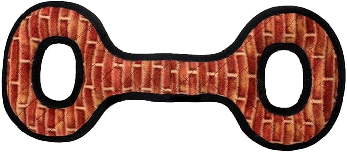 TUFFY - World's Tuffest Soft Dog Toy - MEGA - Tug Oval - Brick -Multiple Layers. Made Durable, Strong & Tough. Interactive Play (Tug, Toss & Fetch). Machine Washable & Floats
