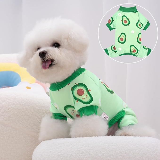 XPUDAC Matching Dog and Owner Clothes Dog Pajamas for Small Medium Dogs Stretchable Pet Onesies, Owner and Doggie Pjs are Sold Separately, S