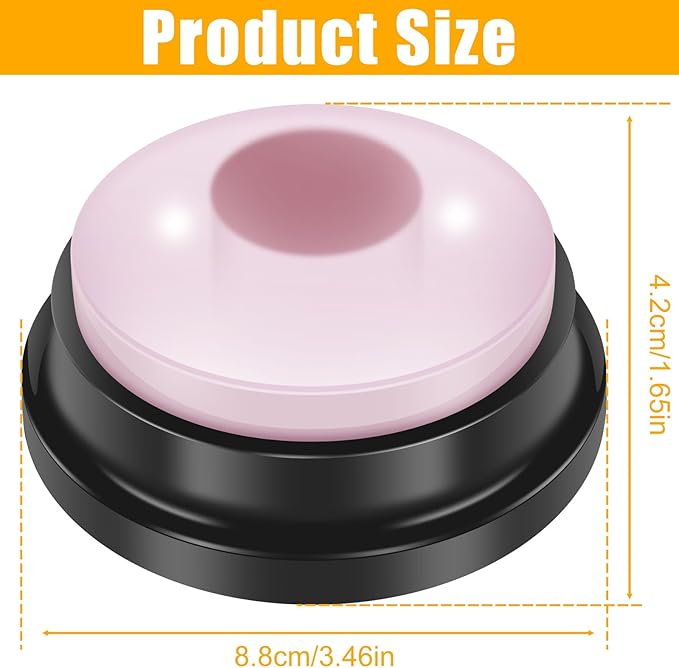 4Pcs Dog Buttons for Communication Voice with Light, Recording Button for Words Talking and Answer, Pet Button Answering Buzzer Best Toys fit Dog Tranning
