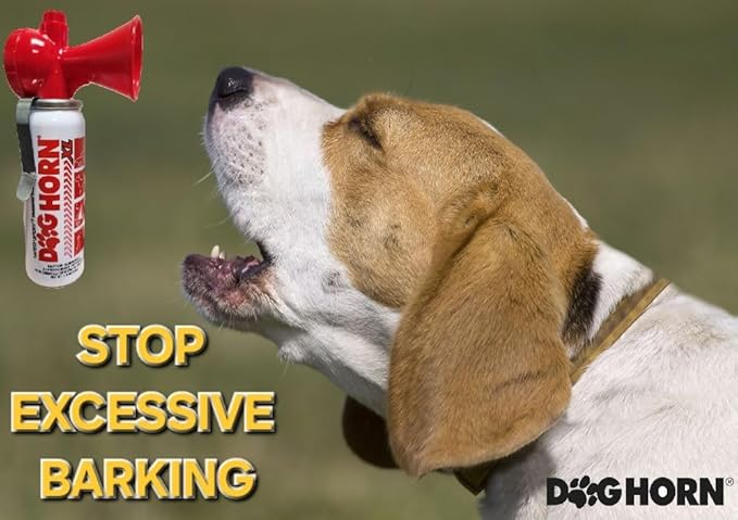 Genuine DOG HORN XL - Pet Training Air Horn. Stop Dog Fights, Scare Coyotes, Bear, & Other Wild Animals! Effective Outdoor Safety Alarm for Hiking, Biking, Camping, Boating, & More!