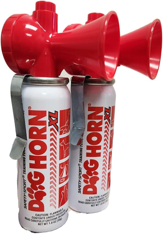 Genuine DOG HORN XL - Pet Training Air Horn. Stop Dog Fights, Scare Coyotes, Bear, & Other Wild Animals! Effective Outdoor Safety Alarm for Hiking, Biking, Camping, Boating, & More!