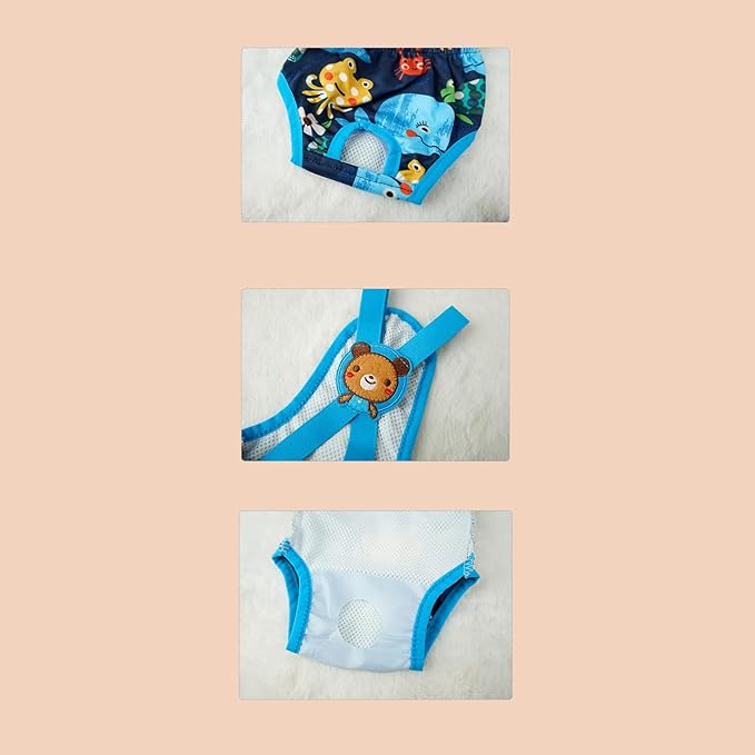 Dog Diaper Female | Washable Female Wraps with Suspender - Reusable Doggy Diaper - for Home Apartment Indoor Outdoor Travel Car Crate Kennel Yard Park Beach Camping