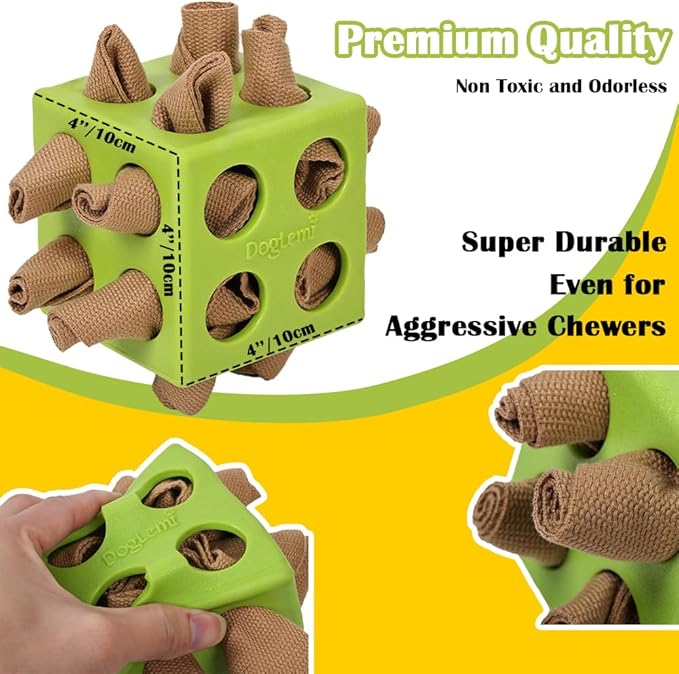 Dog Puzzles, Interactive Snuffle Toys for Dogs, Slow Eating and Keep Busy, Encourage Natural Foraging Skills, Relieve Boredom, 3 Pack Dog Chew Toys for Aggressive Chewers