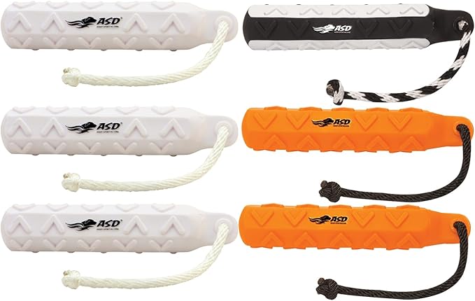 Avery ASD 2" HexaBumper Hunting Sporting Gun Dog Game Retriever Dummy | Water & Upland Mark Training Retrieval Tool | Hexagonal, Floating Design, Easy-Grip Texture, Throw Rope, Pro Pack (02720)