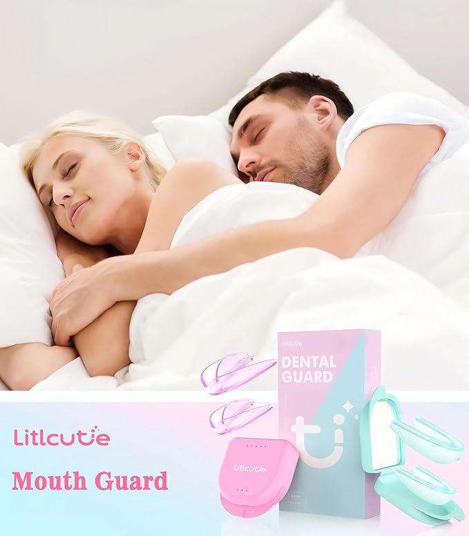 Anti Grinding Guard, Mouth Guard for Grinding Teeth at Night, 2 Color Night Guards for Teeth Grinding, Mouth Guard for Sleeping, Mouthguards for Grinding of Teeth, 4 Pcs/2 Sizes