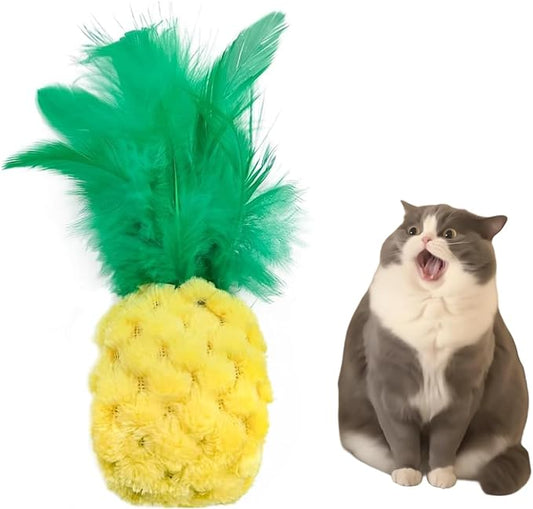Catnip Feather Cat Toy (Pineapple, Cat)