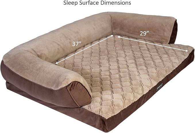 Beautyrest Super Lux Sofa Dog Bed (X-Large, Brown)