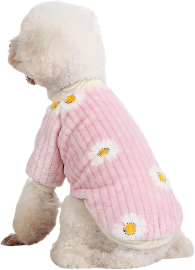 Dog Sweater, 3 Pack Dog Sweaters for Small Dogs, Dog Clothes for Small Dogs Girl Boy, Ultra Soft and Warm Puppy Sweater Dog Coat for Winter Christmas (X-Large, Dy Pink+Dy Purple+Dy Yellow)