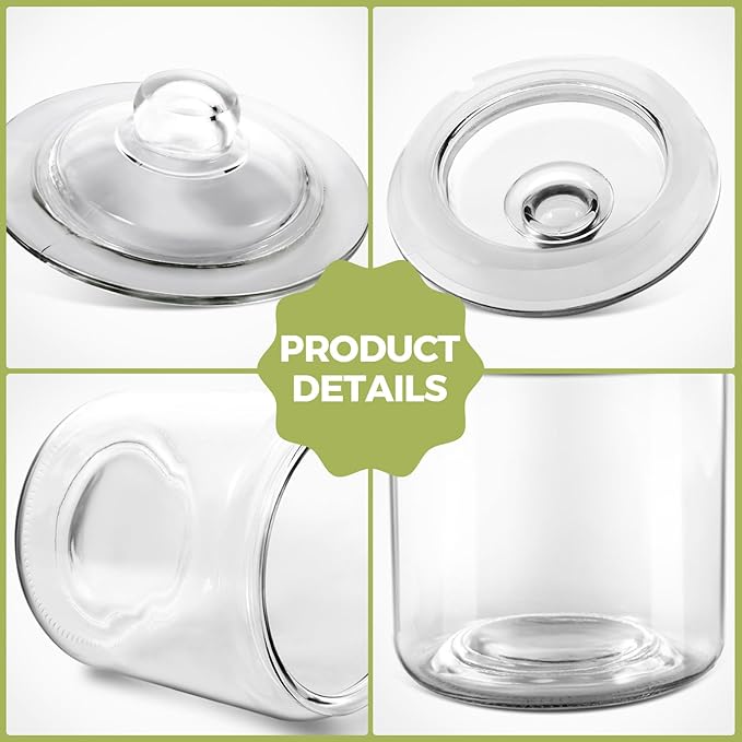 Masthome 1 Gallon Glass Jar with Lid,Large Glass Cookie Jar,Wide Mouth,Dishwasher Safe,Large Clear Jar,Storage Containers with Lids For Flour,Nuts,Cookies,Snacks