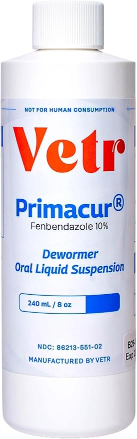 Vetr Primacur Broad-Spectrum Oral Suspension Support Formula 10% Oral Suspension for Dogs and Cats - 240ML/8.1oz - Peanut Butter Flavor
