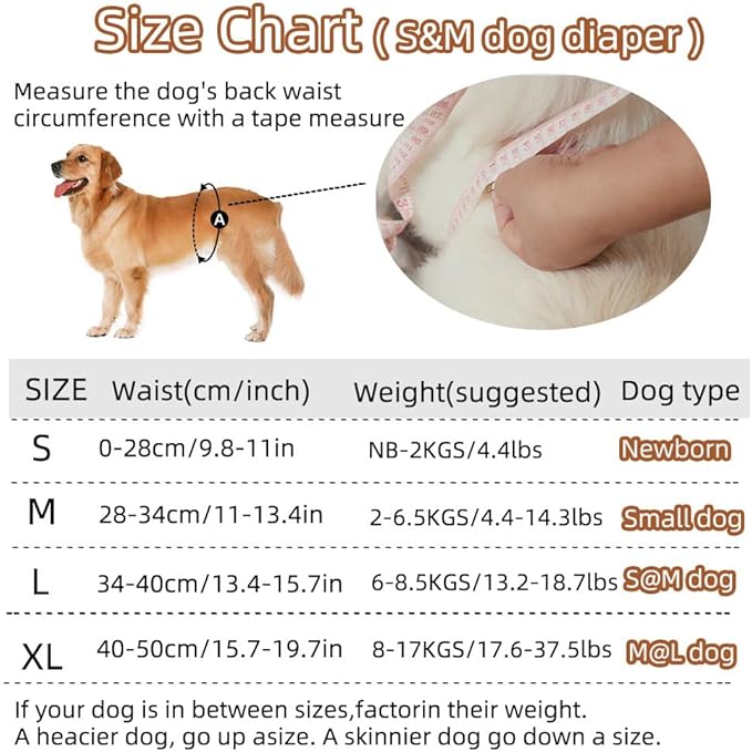 Washable Reusable Dog Diapers Male Breathable Belly Bands for Male Dogs Dog Diapers with Nappy XL (3 Pack)