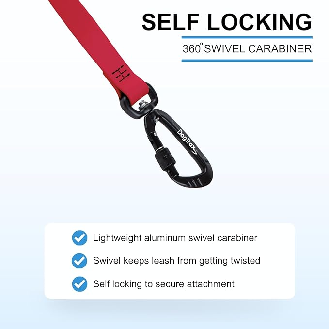 DogTraxs - Essential Dog Leash - Biothane Training Lead - for Small-Large Dogs - Waterproof & Odor Resistant - Self Locking Swivel Carabiner Durable - Made in USA - 5 Feet -Steel Gray