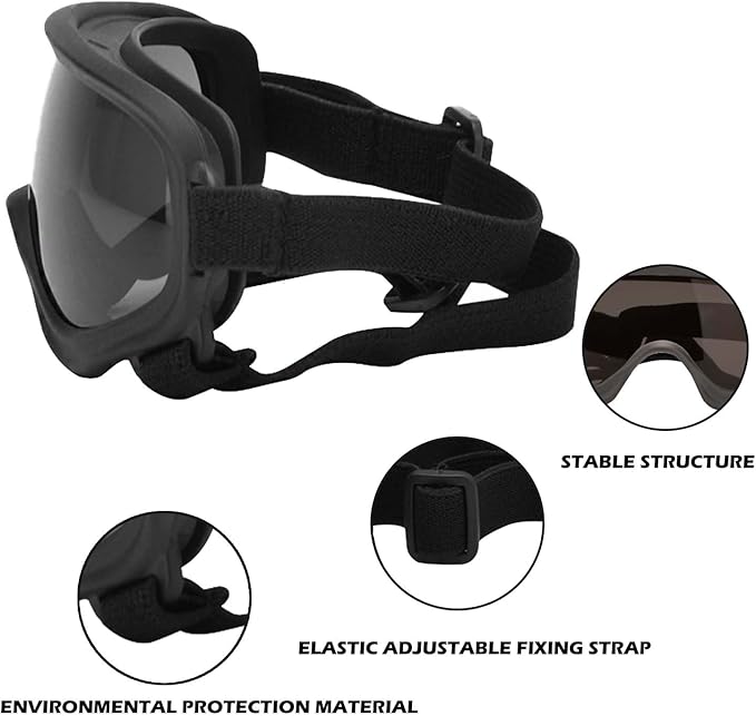 Dog Sunglasses,Doggles Anti-UV Protection, Pet Sunglasses with Adjustable Strap, Suitable for Motorcycle Car Driving Bike Riding Hiking Swimming Wind Dust Fog Dog Eye Protection