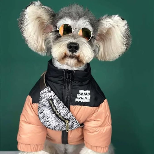 Dog Winter Coat Duck Down Jacket for Small Medium Dogs-Thicken Dog Coat Windbreaker Puppy Winter Clothes for Cold Weather Snowday (Pink, X-Large)