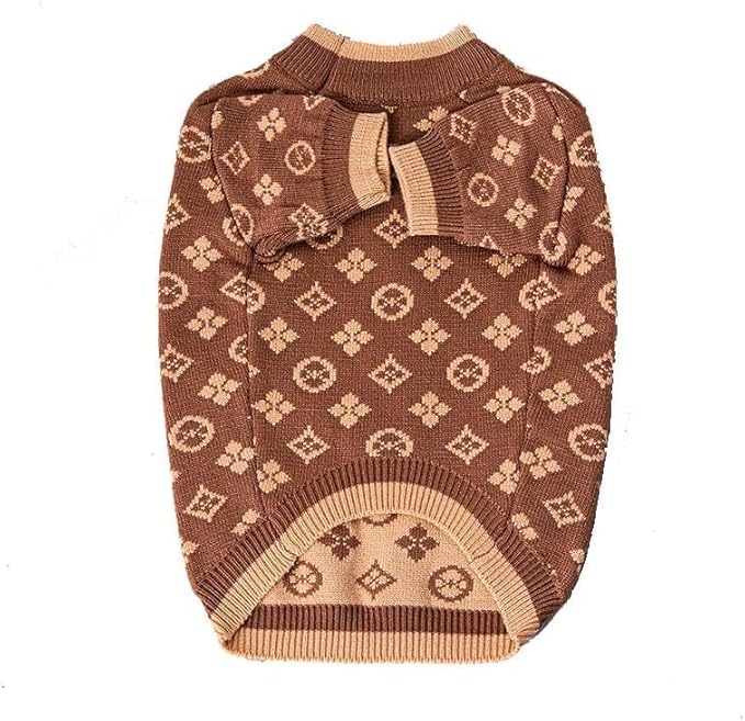 Luxury Dog Sweater – Soft Knit Designer Pet Outfit for Small Dogs & Puppies, XS–L, Stylish Warm Clothing for Yorkies, Chihuahuas, Dachshunds, Maltese, French Bulldog