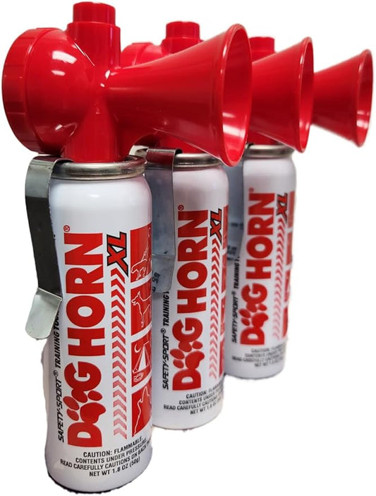 Genuine DOG HORN XL - Pet Training Air Horn. Stop Dog Fights, Scare Coyotes, Bear, & Other Wild Animals! Effective Outdoor Safety Alarm for Hiking, Biking, Camping, Boating, & More!