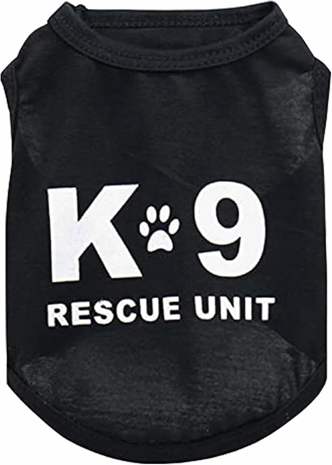 2Pack Dog Security Costume Cotton Dog Shirt for Small Dog Boy Pet Clothes K9/Security Puppy Black Vest T-Shirts Cat Top Tee Breathable Stretchy (X-Small)