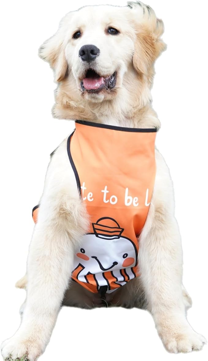Dog Belly Band Waterproof Protector Vest for Female Dogs in Heat Soft Inner Fluff Reusable Apron Orange X-Large