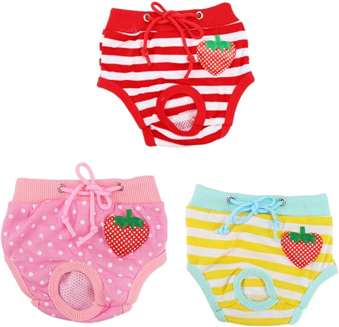 MERRYHAPY Pet Safety Pants Comfortable Dog Physiological Diapers Sanitary Absorbent Underwear for Cats and Female Dogs Protecting Floors and Furniture Size L 7.08X6.29X0.59In