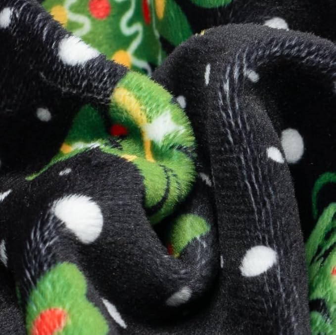 Fitwarm Christmas Tree Dog Pajamas, Christmas Clothes for Small Dogs Boy Girl, Holiday Pet Outfit, Black, Red, Green, Yellow, Large
