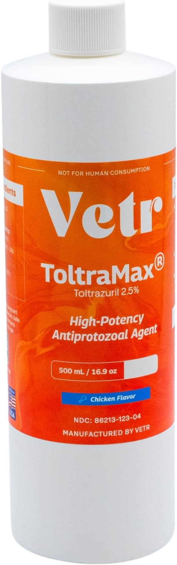 Toltrazuril 2.5% for Horses, Dogs, Cats, 500mL/16.9 Ounce, for Non-Food Chain Animals, Chicken