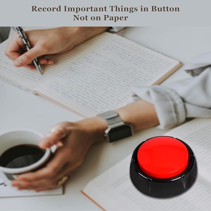 Recording Buttons Recordable Button 30 Second Voice Record Button Dog Buttons Talk for Pet Training Games Study Recording Important Things List.