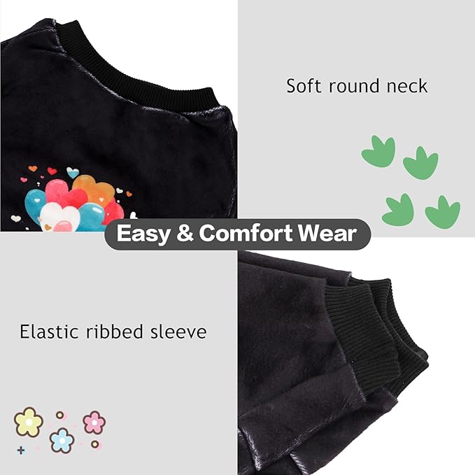 CuteBone Soft & Stretchy Dog Pajamas Charlie - Cozy Pet Jammies Breathable Jumpsuit for Small Dogs - All-Season Comfy Outfit Easy-On Pullover Design - Keeps Pets Warm & Comfortable P339M