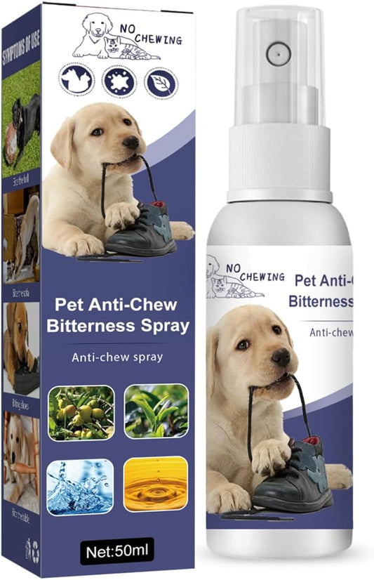 Anti-Chew Bitter Dog Spray, Natural Ingredients No Chew Spray for Dogs, No More Marking Stops Barking, Nibble, Jumping Up, Food Stealing, Anti Chew Spray for Dogs and Cats, Protect Your Furniture