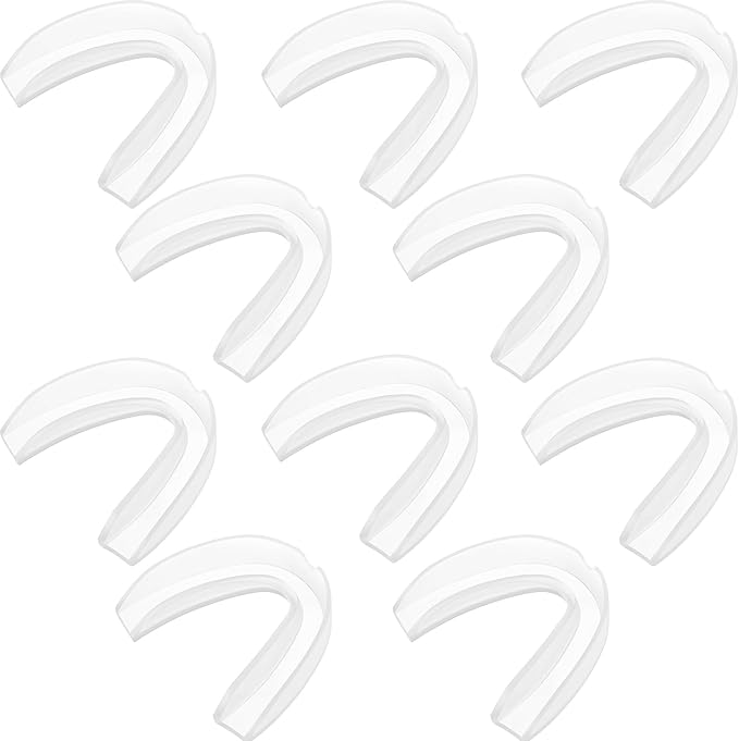 BBTO 20 Pieces Sports Mouth Guard Boxing Mouth Protection Athletic Mouthpiece for Football Basketball Hockey Karate Rugby Match(Transparent,Youth (10 yrs & Below))