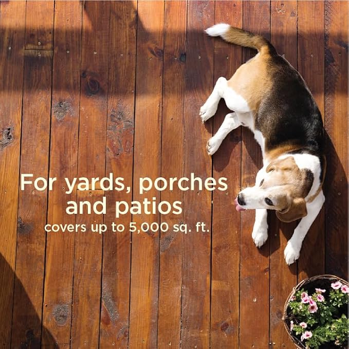 Flea & Tick Yard & Kennel Spray, Powered by Plants, Eliminates Fleas, Flea Eggs, Flea Larvae, Ticks, & Mosquitos, 32oz Bottle