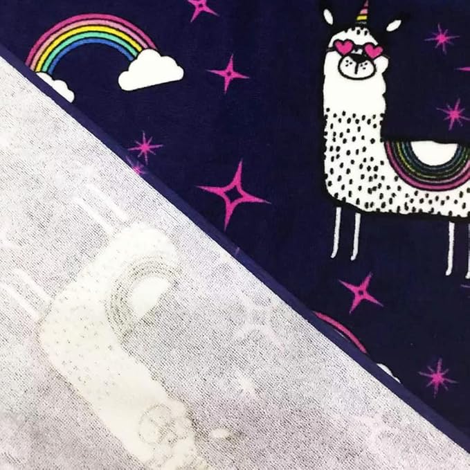 YIFONTIN Kids Beach Towel Super Soft Absorbent Throw Blanket 100% Cotton 24”X48” for Kids Swimming Bath Travel Sports Holiday Camping and Picnic, Alpaca Starry Sky.