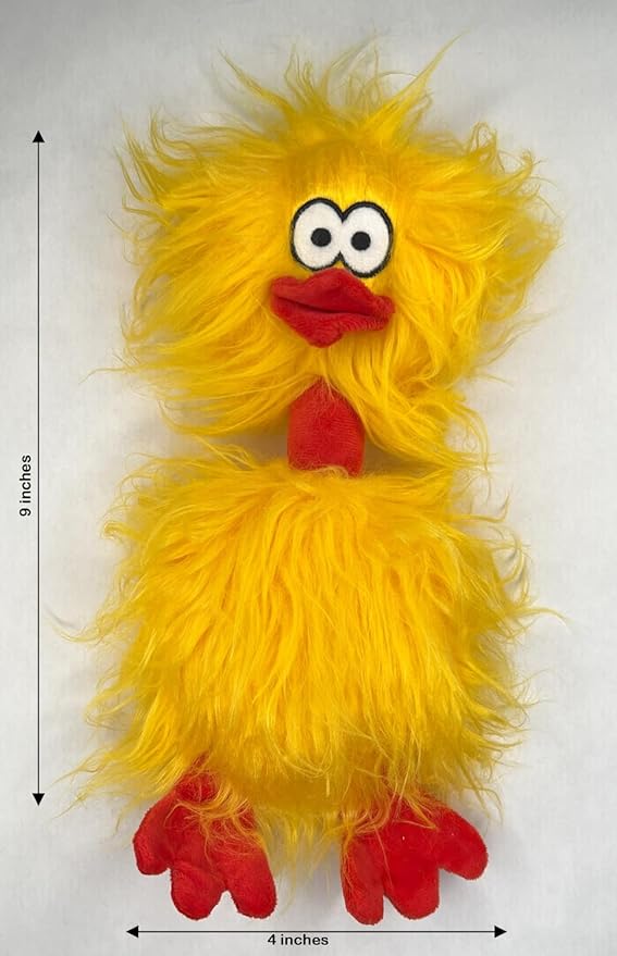 Glory To Dog Phyllis The Crazy Chicken Plush and Squeak Small and Medium Breed Dog Toy
