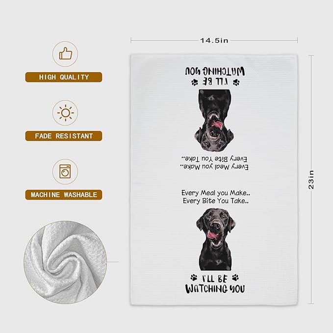 Funny Great Dane Hand Towels for Kitchen, Dog Kitchen Decorative Towels, Dog Lovers Gifts for Women, Every Meal You Make Every Bite You Take Bath Decorations and Accessories, 16x24 Inches