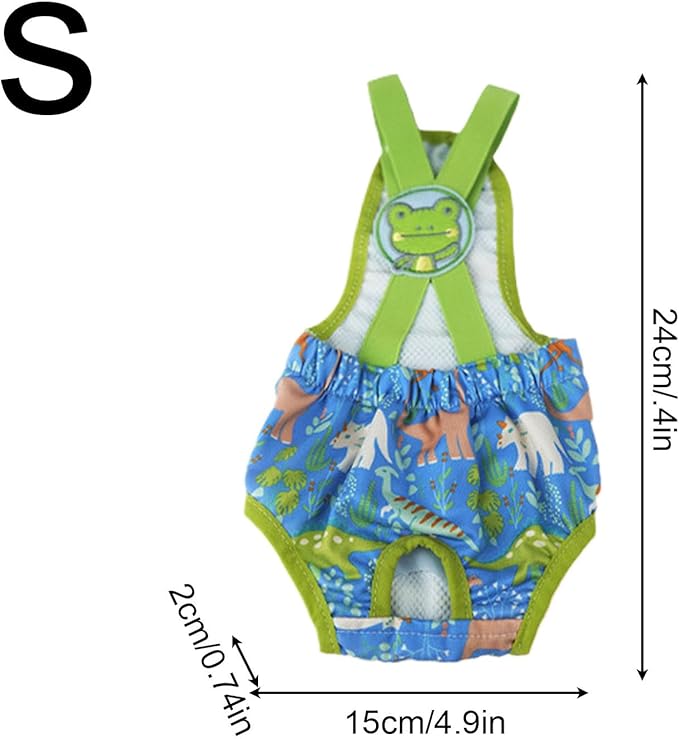 Diaper for Dogs - Washable Female Wraps with Suspender,Reusable Dog Panties | for Home Apartment Indoor Outdoor Travel Car Crate Kennel Yard Park Beach Camping