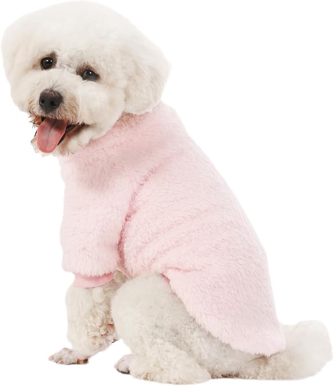Dog Sweater, 3 Pack Dog Sweaters for Small Dogs, Dog Clothes for Small Dogs Girl Boy, Ultra Soft and Warm Puppy Sweatshirt Pet Coat for Winter Christmas (S, Lt Pink+Lt Green+Lt Yellow)