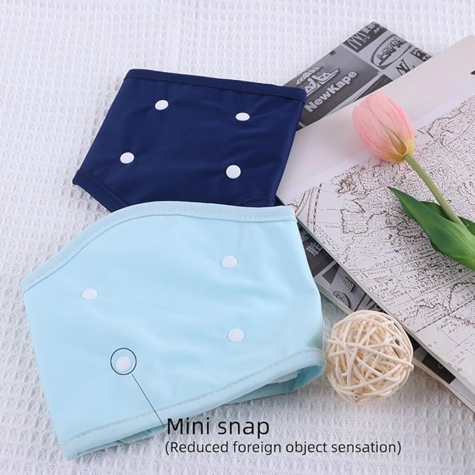Washable Reusable Dog Diapers Male Breathable Belly Bands for Male Dogs Dog Diapers with Nappy S (3packs)