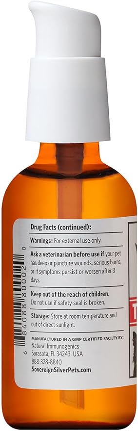Sovereign Silver Pets First Aid Gel - Topical Skin Care Gel for Dogs and Cats with Pump, Argentum Metallicum - 2 fl oz (59mL)