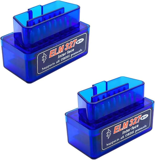 2 PCS ELM327 OBDII Car Auto Diagnostic Scanner, Professional Mini Bluetooth Scan Tool Engine Fault Code Reader, Wireless Failure Detector Interface Adapter for Most OBD II Vehicles