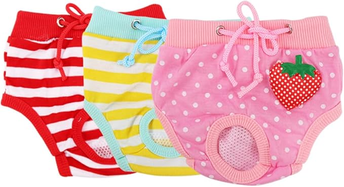 Kisangel Pet Safety Pants Comfortable Dog Physiological Diapers for Female Cats and Dogs Size L Breathable Absorbent Sanitary Pants for Menstruation