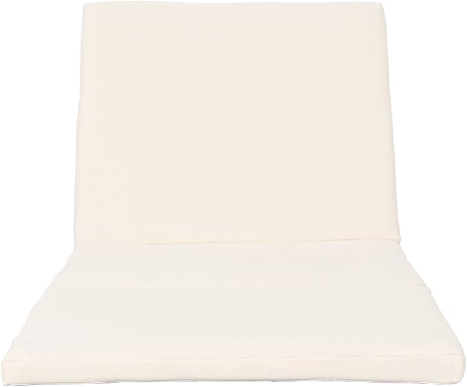 Christopher Knight Home Jamaica Outdoor Water Resistant Foam Chaise Lounge Cushion, Cream, 1 Count (Pack of 1)