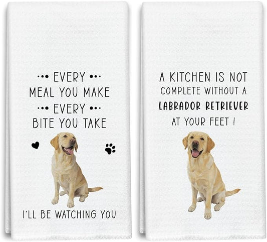 Funny Labrador Dish Towels for Kitchen Sets of 2, Gifts for Labrador Dog Lover, Drying Cloth Tea Towel Hand Towels for Cooking Baking Bathroom Decor, 16 x 24 Inch -20