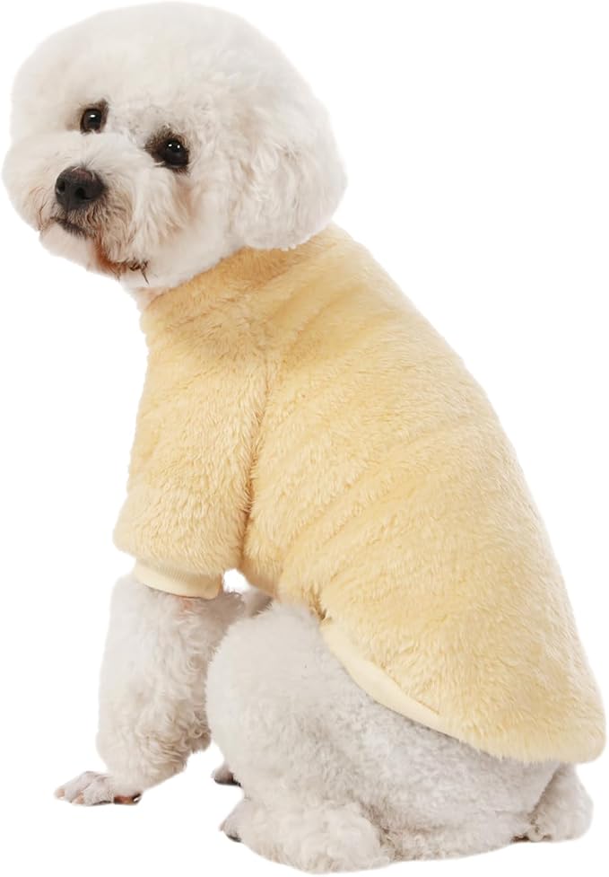 Dog Sweater, 3 Pack Dog Sweaters for Small Dogs, Dog Clothes for Small Dogs Girl Boy, Ultra Soft and Warm Puppy Sweater Dog Coat for Winter Christmas (XXS, Lt Pink+Lt Green+Lt Yellow)