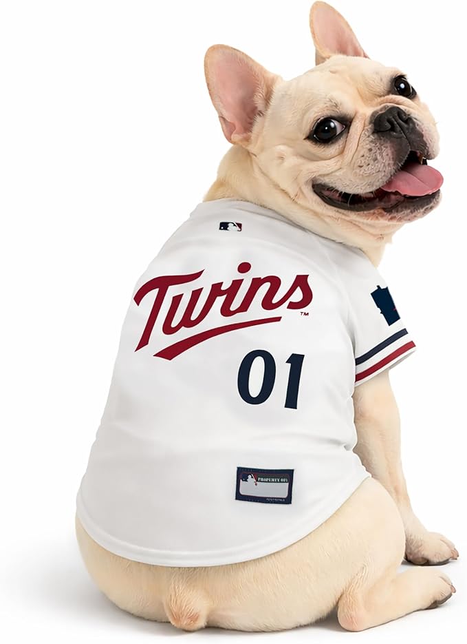Official MLB Minnesota Twins Pet Jersey for Dogs & Cats, Size Medium - Stylish Baseball Jersey for Your Furry Fan- Show Off Team Spirit with The Perfect Fan Apparel Gear for Pet, Dog & Cat