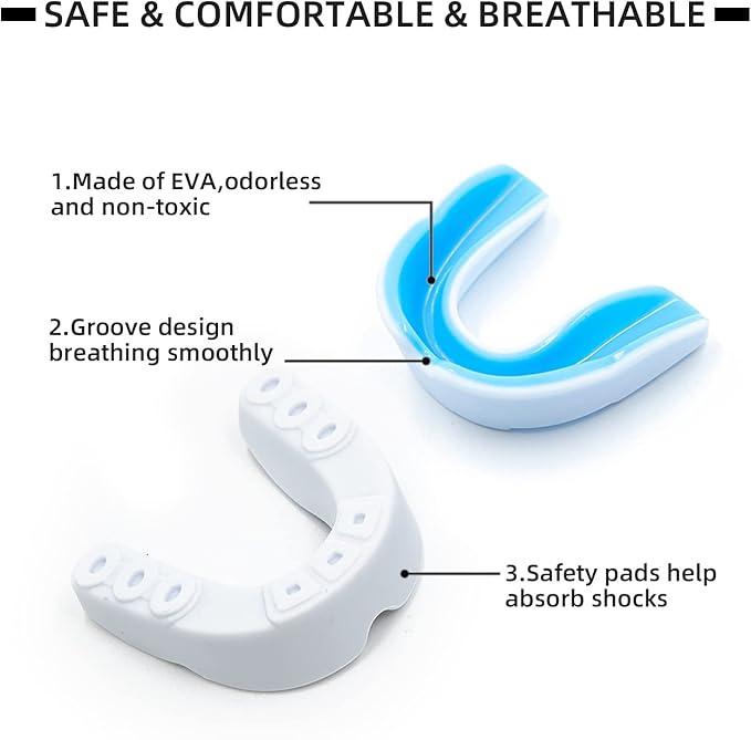 Kids Youth Mouth Guard for Sports, Boys Girls Mouthguard for Football Boxing MMA Lacrosse Basketball Taekwondo Karate Wrestling (5 Pack)