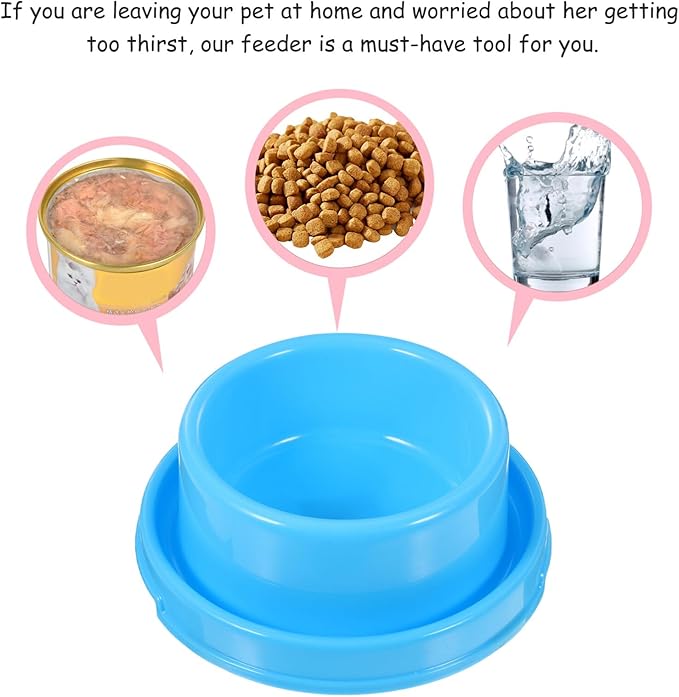 Dog Slow Water Feeder Dog Feeding Bowls Pet Water Bowl Pet Bowl Set Blue Outdoor Large Dog Water Bowl Dog Food Bowls Pets Food Feeder Pet Feeding Bowls Cat Food and Water Bowl Set