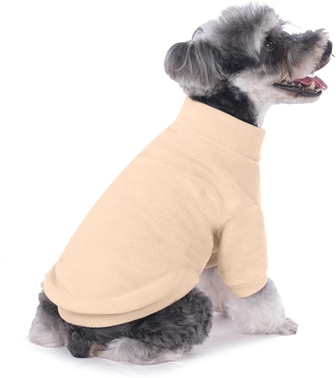 Dog Sweater, 3 Pack Dog Sweaters for Small Dogs Girl Boy, Ultra Soft Warm Puppy Clothes Dog Coat for Winter (Peach+Lt Camel+Pink, X-Small)