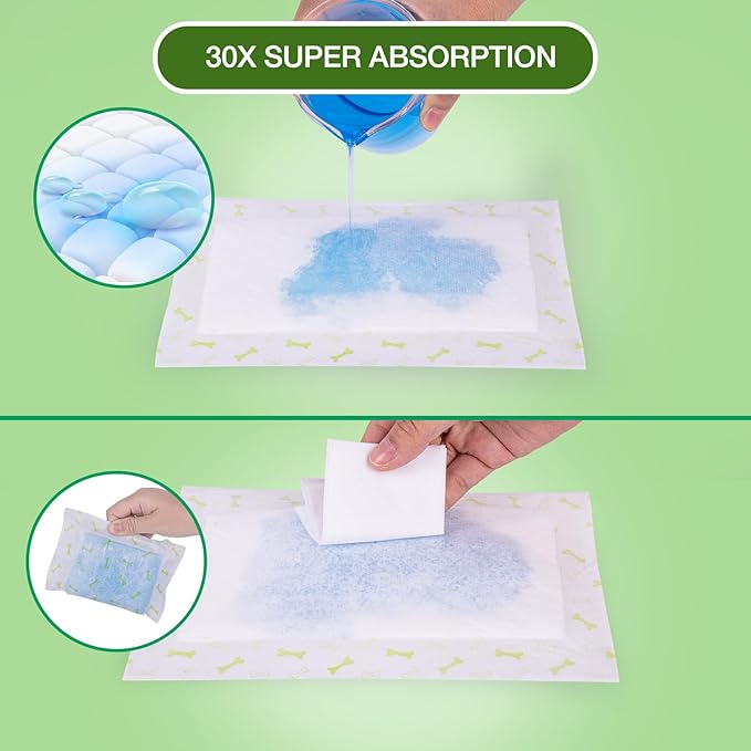 Dog Diaper Liners 100Pcs, Disposable Diapers Inserts for Male & Female Dogs, Booster Pads Fit Reusable Dog Belly Bands, Male Wraps and Period Diapers, Super Absorbent Leakproof Regular
