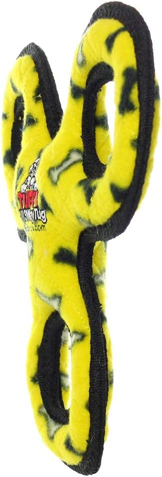 TUFFY - World's Tuffest Soft Dog Toy - Junior 3 Way Tug - Squeakers - Multiple Layers. Made Durable, Strong & Tough. Interactive Play (Tug,Toss & Fetch). Machine Washable & Floats (Combo 2 Pack)