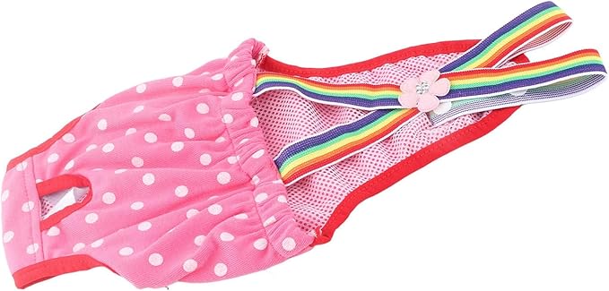 Dog Ry Pants, 6 Sizes Female Doggy Puppy Diaper 6Sizes Nappy Physiological Sanitary Nappies Briefs Menstrual Suspender Underwear Pants for Small Medium Pet Dogs (No. 8 (XS) It is recommended that